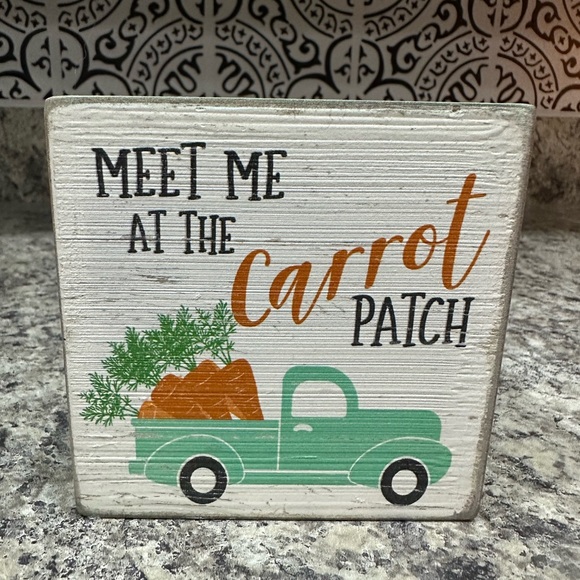 Easter, Spring Decor Wooden Block, Rustic Rabbits, Cube - Picture 2 of 8